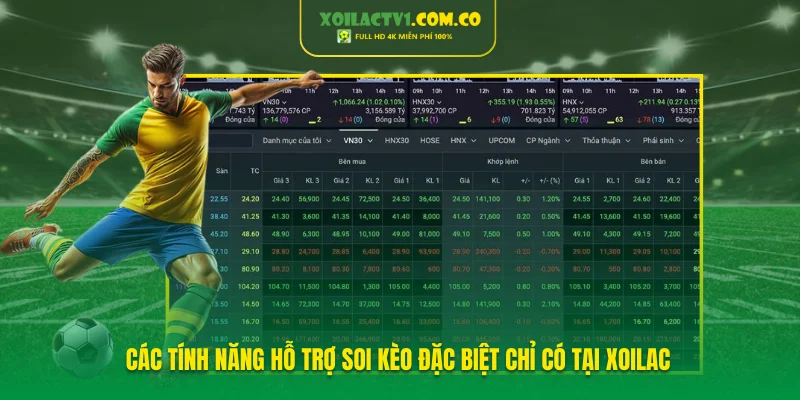 Các tính năng hỗ trợ soi kèo đặc biệt chỉ có tại Xoilac